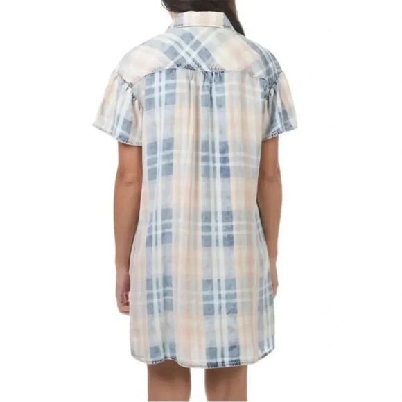 Billy T Plaid Tencel Lyocell Shirtdress‎ with Pockets Women’s size Small - Picture 2 of 12